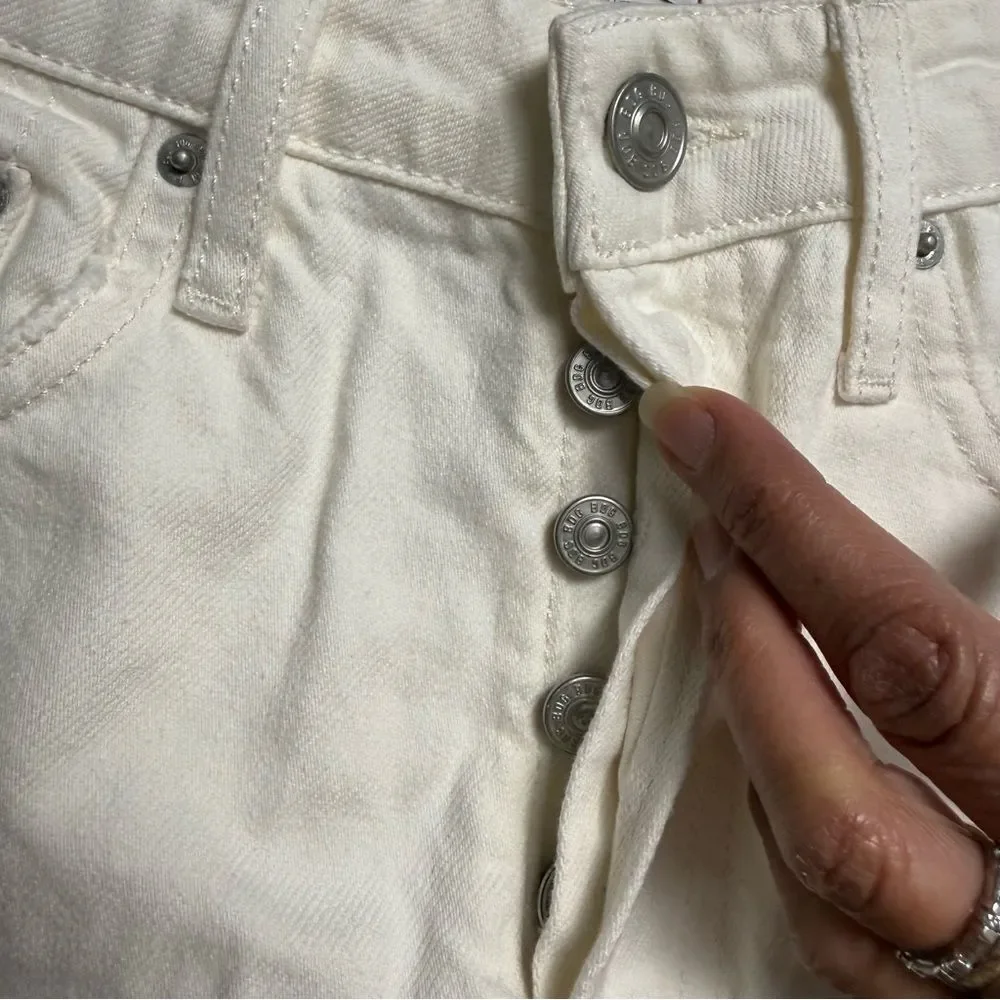 BDG Urban Outfitters 90s Long Inseam Denim Shorts 28 Raw Hem NWT Minimalist